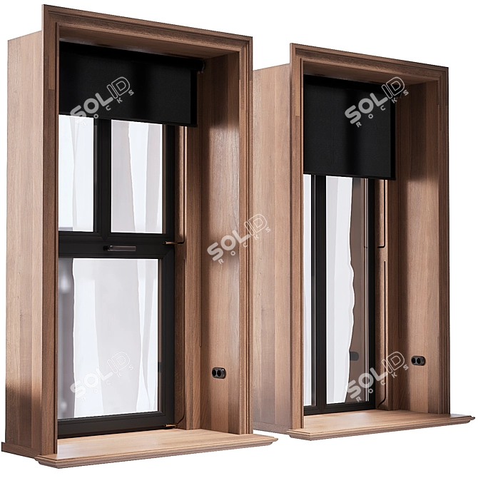 Modern PVC Windows Kit 3D model image 5