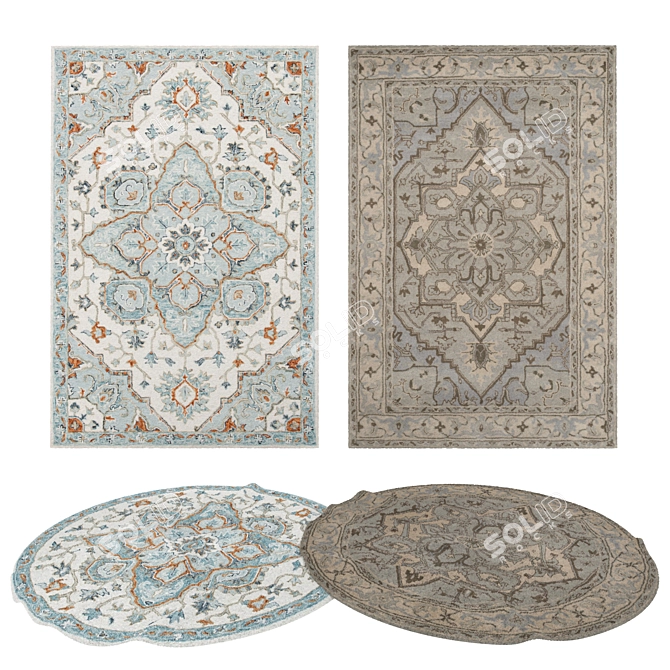 Versatile Rug Set for 3D 3D model image 1