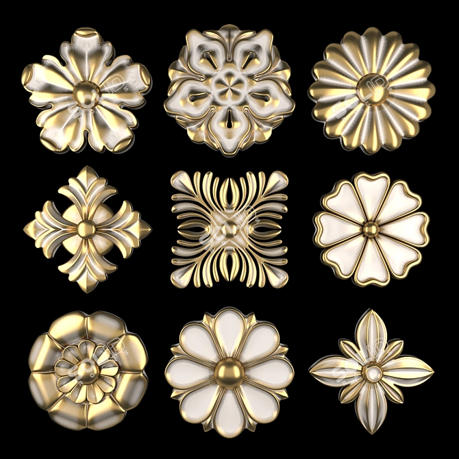 Ornament Element Pack 03: 3D Max, Corona, Vray 3D model image 3