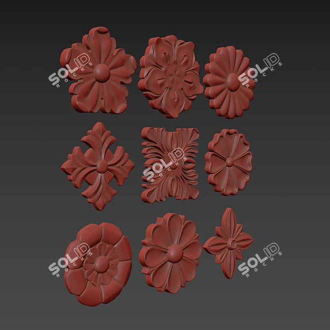 Ornament Element Pack 03: 3D Max, Corona, Vray 3D model image 6