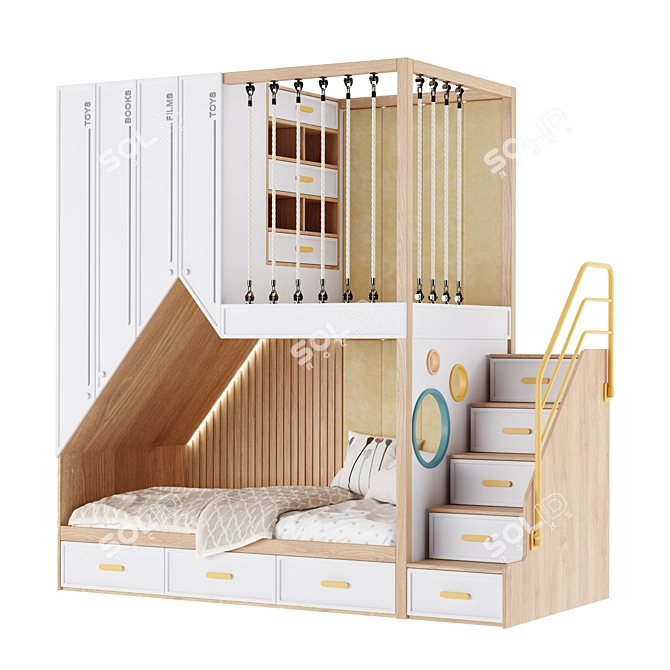 Modular Children's Furniture Set 3D model image 2