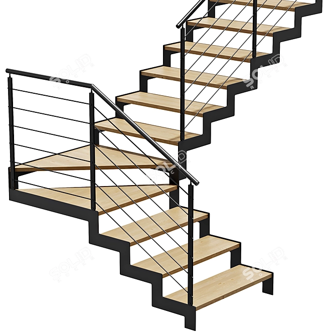 Ascend Metal Steps Set 3D model image 3