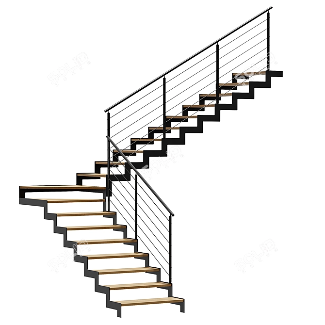 Ascend Metal Steps Set 3D model image 4