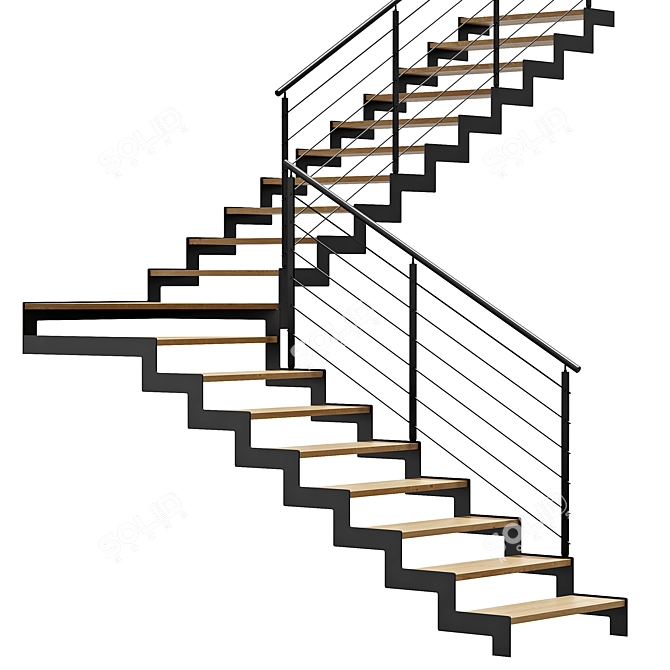 Ascend Metal Steps Set 3D model image 5