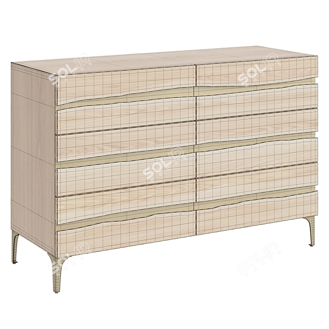 Live-Edge Prana Six-Drawer Dresser 3D model image 4