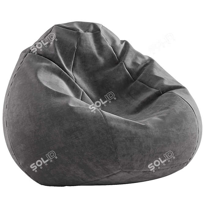 Colorful Bean Bag Chair Pouf 3D model image 2