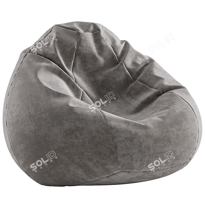 Colorful Bean Bag Chair Pouf 3D model image 3