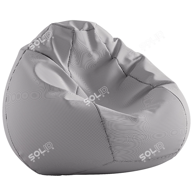 Colorful Bean Bag Chair Pouf 3D model image 5