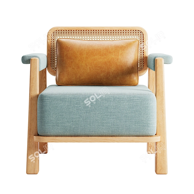 Toledo Low Armchair 3D Model 3D model image 2