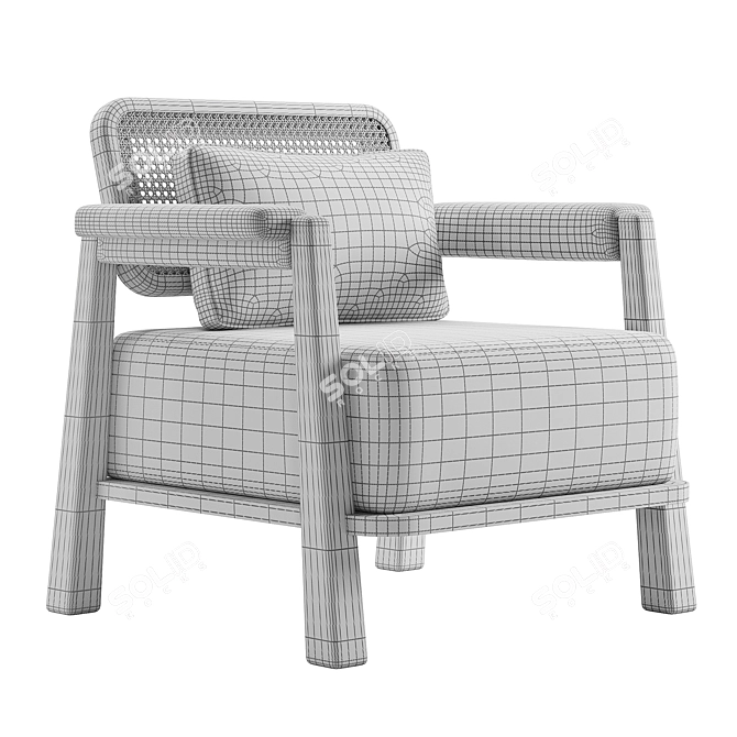 Toledo Low Armchair 3D Model 3D model image 3
