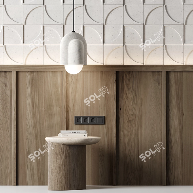 Boho Panel and Lighting Set 3D model image 2