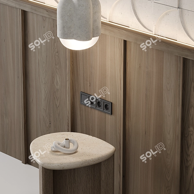 Boho Panel and Lighting Set 3D model image 3