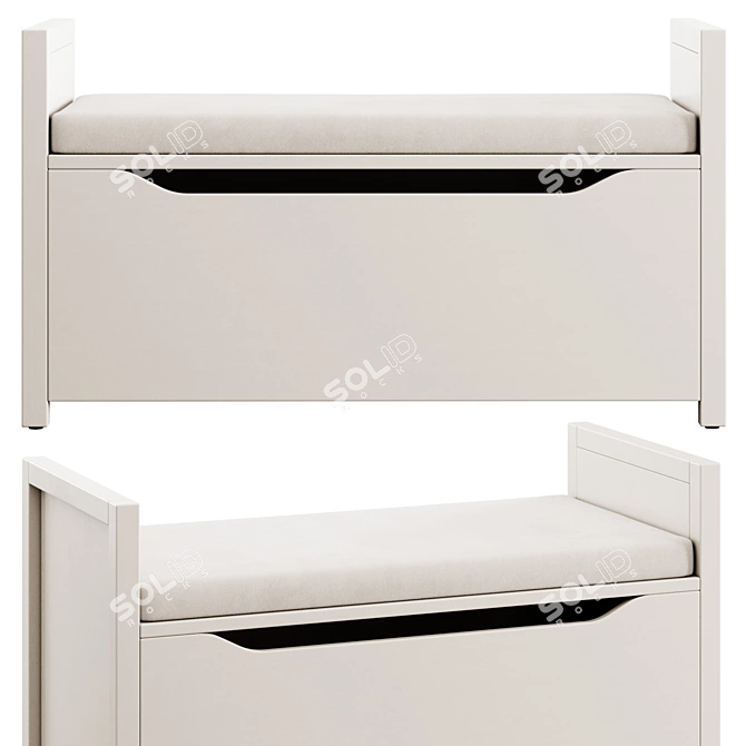 Giantex Shoe Storage Bench 3D model image 4