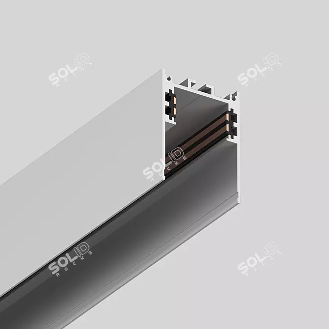 Versatile 39mm Low-Voltage Track 3D model image 2