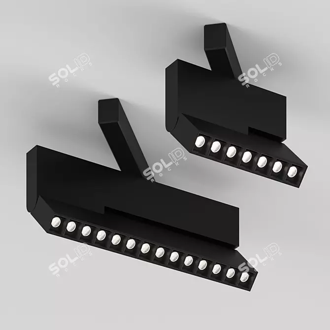 Adjustable Linear Light Fixture 3D model image 1