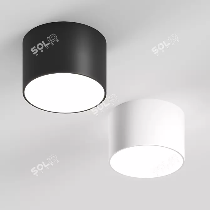 HOKASU MOON LED Ceiling Light 3D model image 1