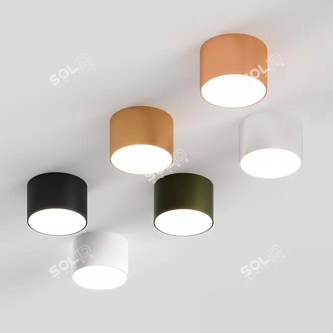 HOKASU MOON LED Ceiling Light 3D model image 2