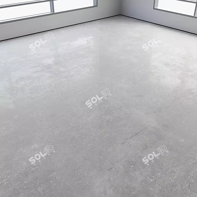 Polished Seamless Concrete Flooring 3D model image 3