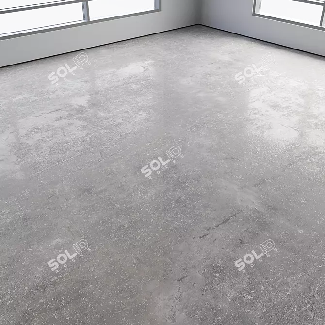 Polished Seamless Concrete Flooring 3D model image 5