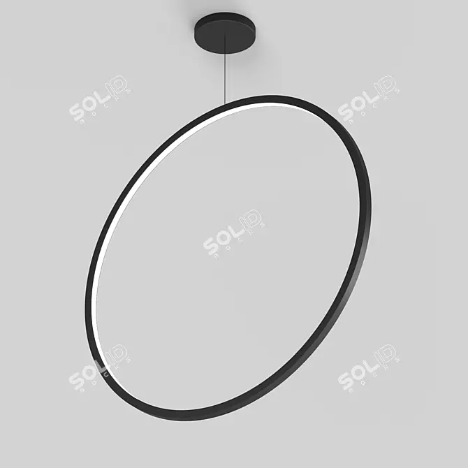 Modern LED Ring Pendant Light 3D model image 1