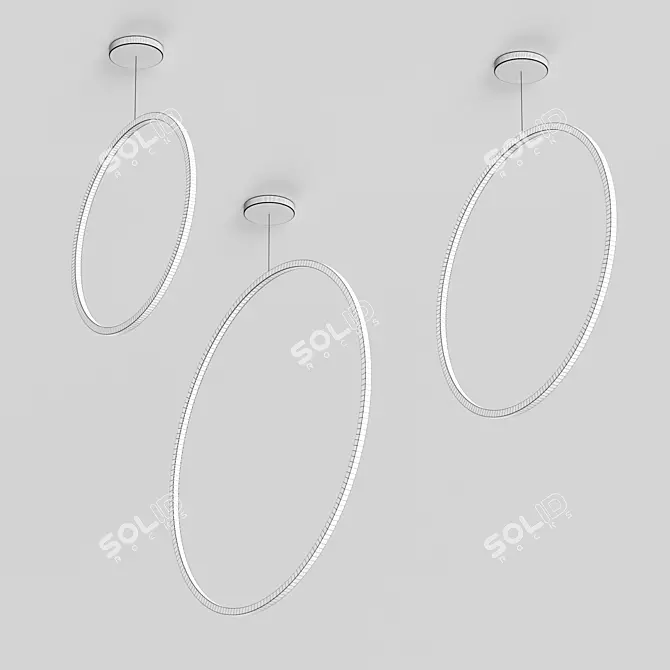 Modern LED Ring Pendant Light 3D model image 3