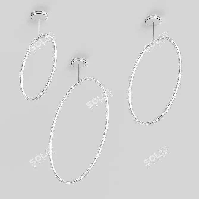 Modern Ring LED Pendant Light 3D model image 3