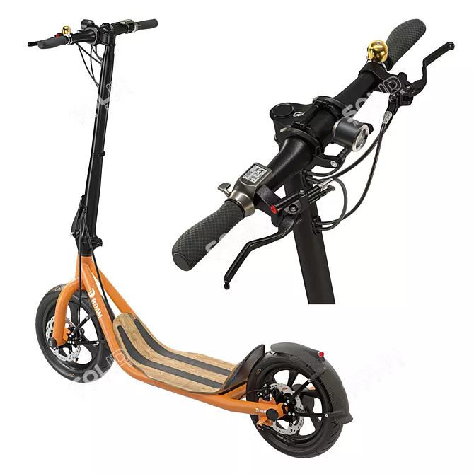 Urban Commuter E-Scooter: Stylish & Versatile 3D model image 2