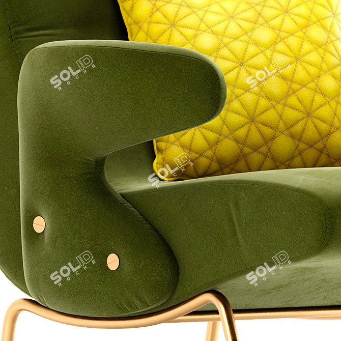 Revamped X-Form TurboSmoothing Armchair 3D model image 7