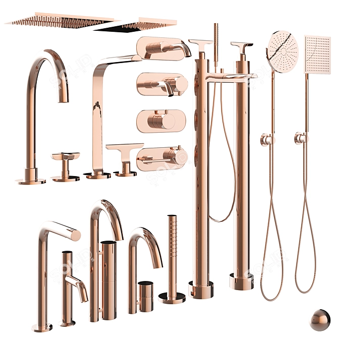 Fantini Faucet Collection: 18 Models 3D model image 4