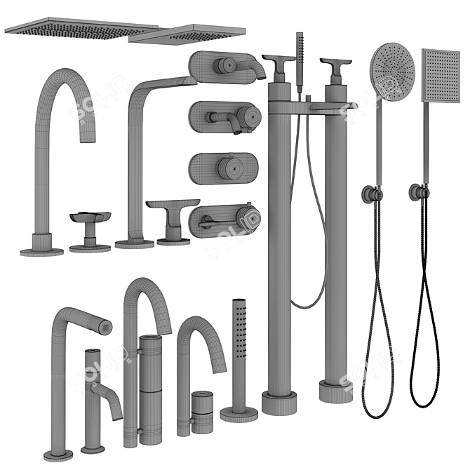 Fantini Faucet Collection: 18 Models 3D model image 6