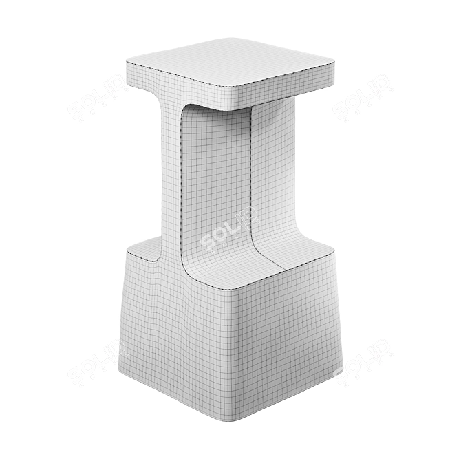 Multi-Height Table Set with Materials 3D model image 4