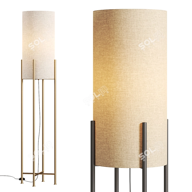 Elegant Genova Fl Floor Lamp 3D model image 1