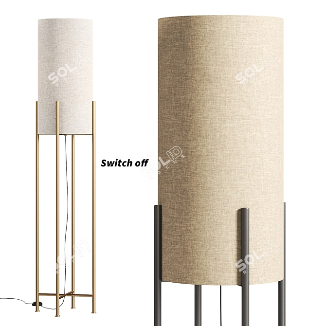 Elegant Genova Fl Floor Lamp 3D model image 2