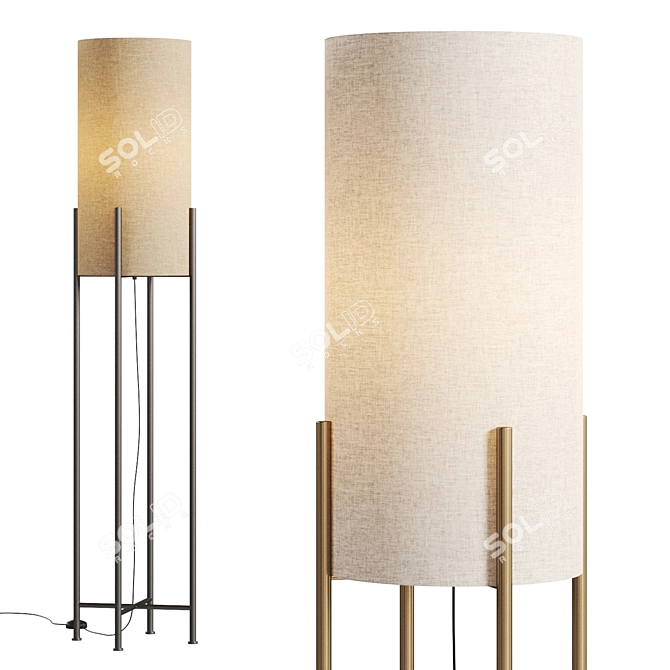 Elegant Genova Fl Floor Lamp 3D model image 3