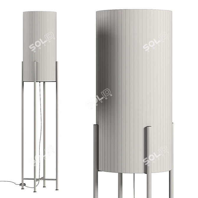 Elegant Genova Fl Floor Lamp 3D model image 4