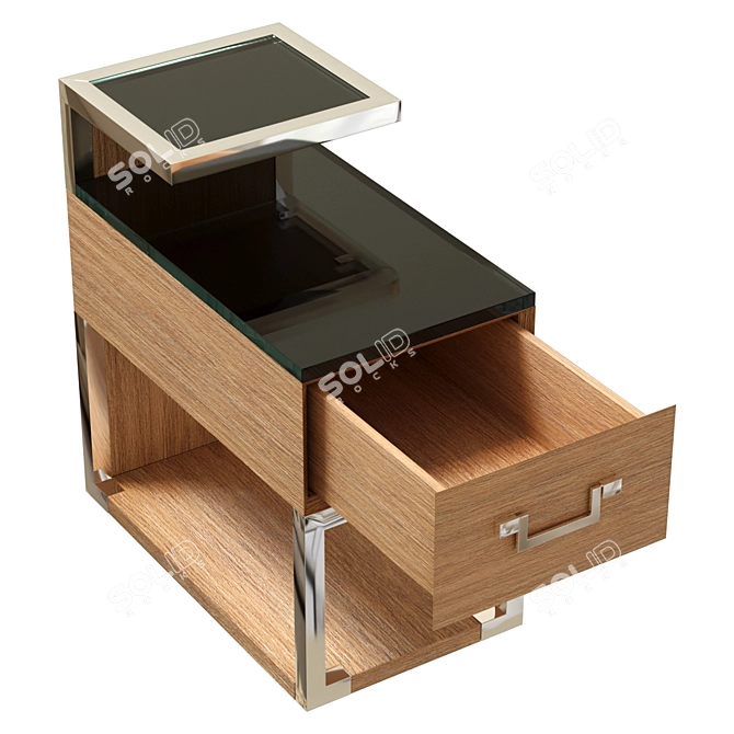 Chelini 5028 Bedside Table 3D model image 2