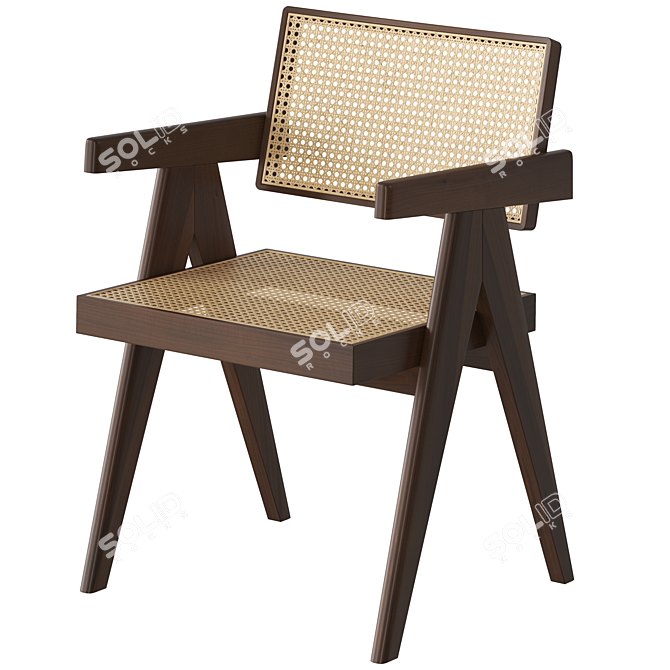 Navigator Cane Lounge Chair 3D model image 1