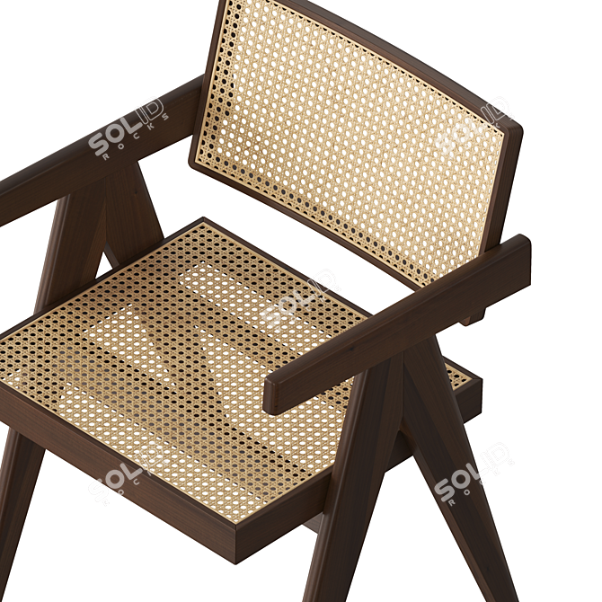 Navigator Cane Lounge Chair 3D model image 2