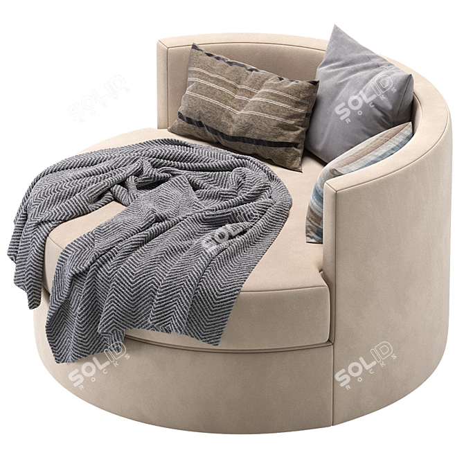 Elegant Winona Daybed by Cazarina 3D model image 4