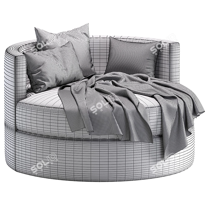 Elegant Winona Daybed by Cazarina 3D model image 7