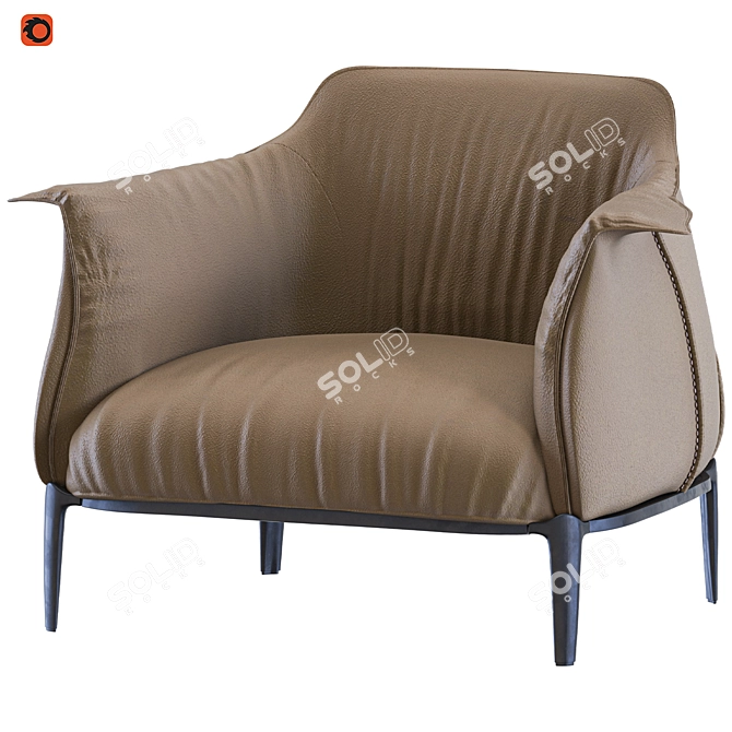 Luxurious ARCHIBALD LARGE Designer Armchair 3D model image 6