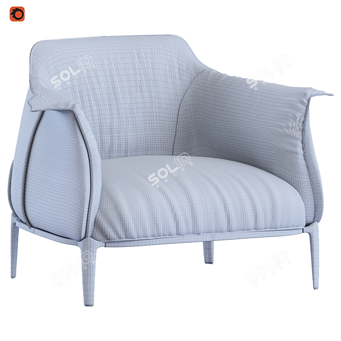 Luxurious ARCHIBALD LARGE Designer Armchair 3D model image 7