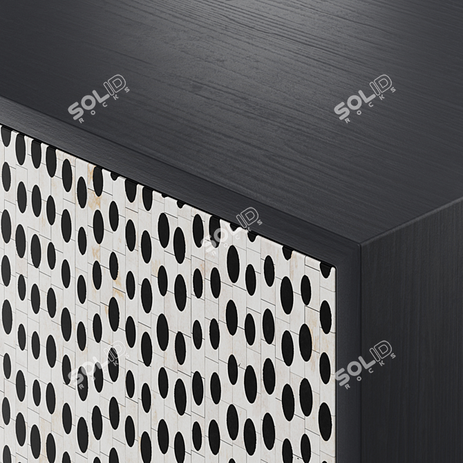 Monochrome Fusion Bar Cabinet 3D model image 3