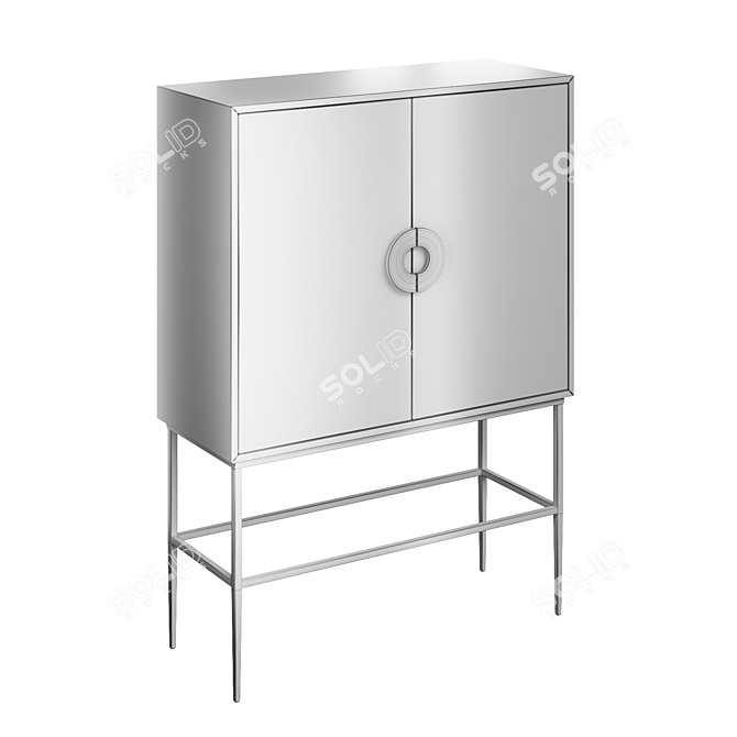 Monochrome Fusion Bar Cabinet 3D model image 5