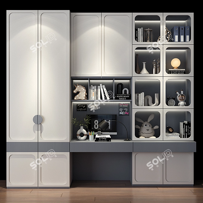 Customizable Children's Furniture Set 3D model image 1