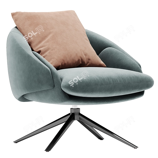Leonor Swivel Lounge Chair 3D model image 1