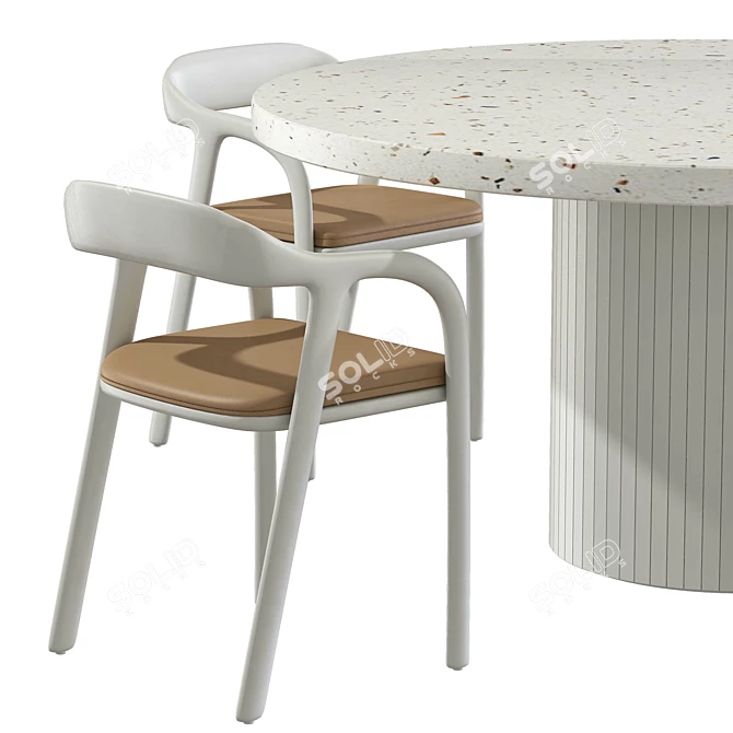 Artisan NEVA 53 Table and Chairs 3D model image 5