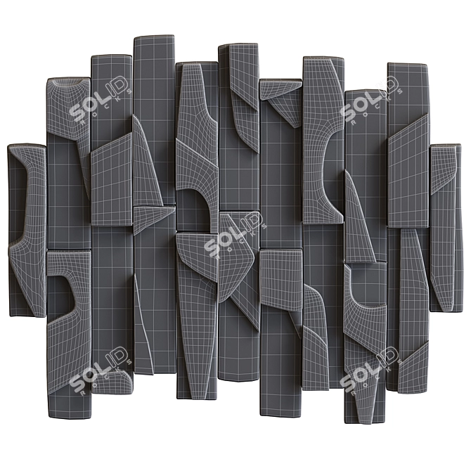 Fragmented Geometric Wall Art 3D model image 4