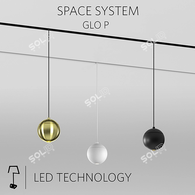 GLO P Pendant Lighting Collection 3D model image 1