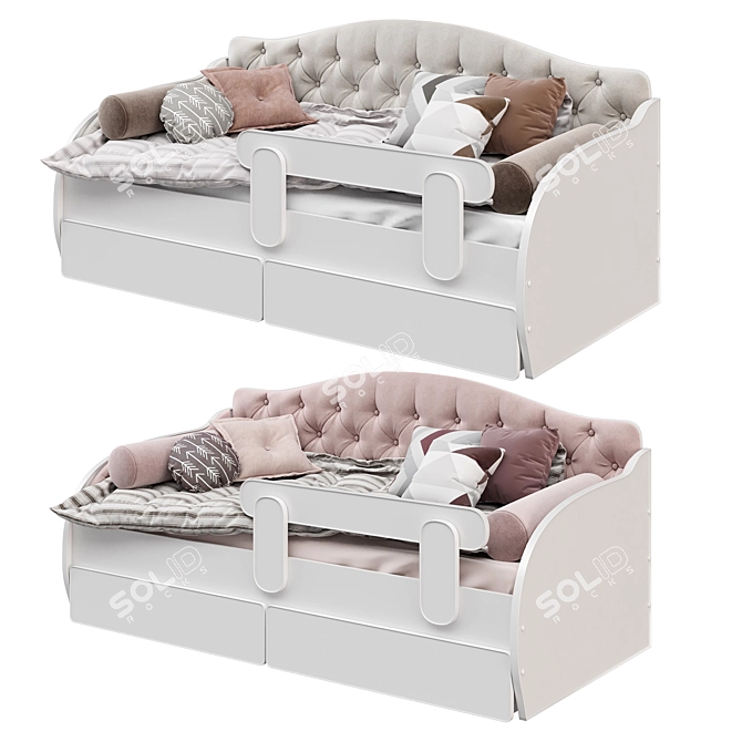 Versatile Vali Toddler Sofa Bed 3D model image 1